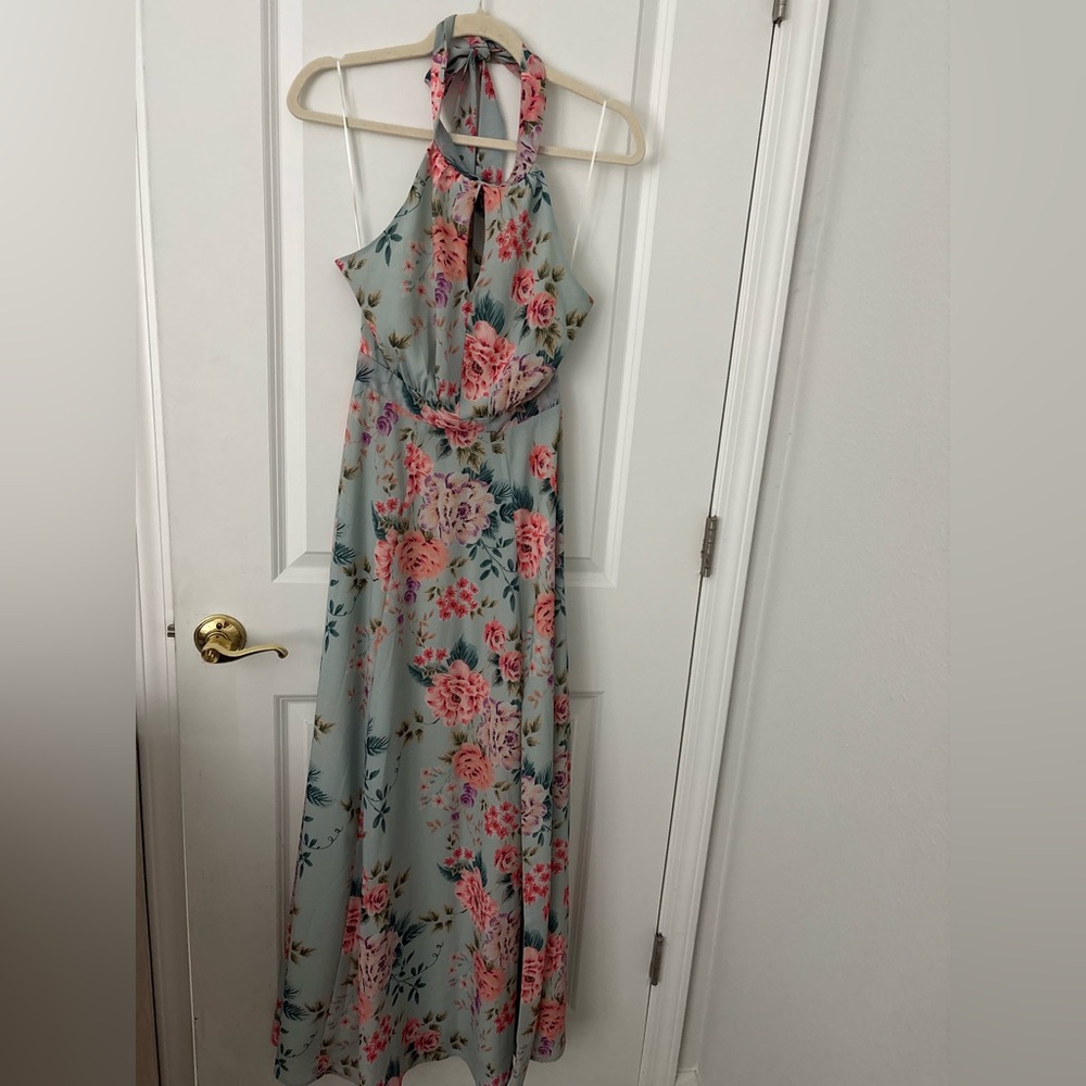 Yumi Kim High Demand Sweet Dawn Dusk Blue Floral Maxi Dress XS Spring Wedding - Picture 3 of 8